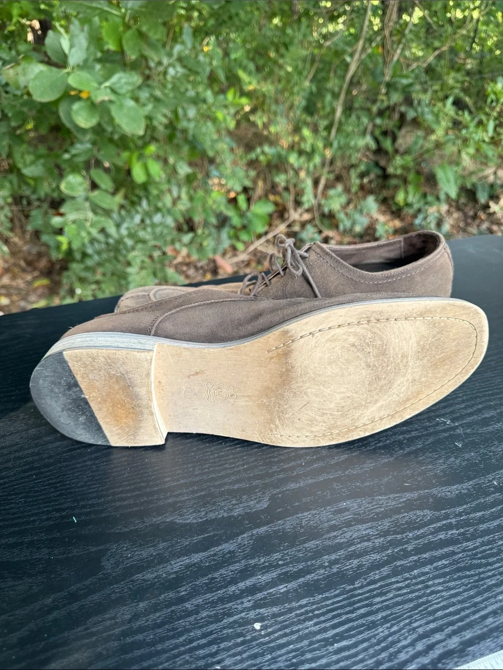 Joseph Abboud Brown Suede Lace-Up Derby Shoes